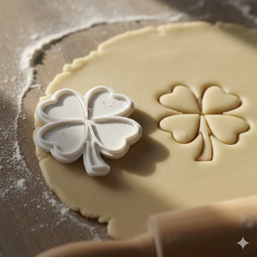 Emporte-piece trefle 4 feuilles 8 cm - moule a biscuit artisanal