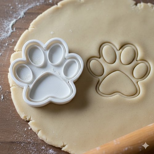 Emporte-piece patte de chien 8 cm - moule biscuit artisanal noir
