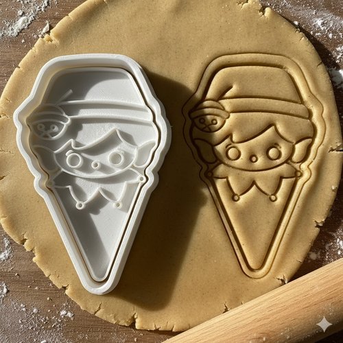 Emporte-piece elfe de noel 8 cm - moule biscuit artisanal