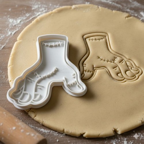 Emporte-piece la chose mercredi en plastique noir 8 cm - fabrication artisanale