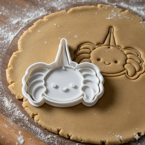 Emporte-piece axolotl licorne 8 cm - moule biscuit artisanal noir