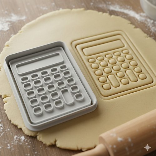 Emporte-pièce calculatrice 8 cm pour biscuits et pâtisserie