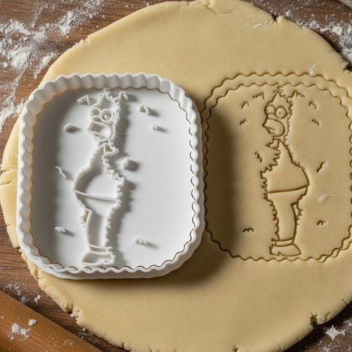 Emporte-piece homer simpson dans les buissons 8 cm - pâtisserie