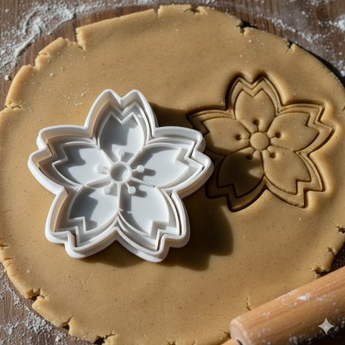 Emporte-piece fleur de cerisier sakura 8 cm pour biscuits et patisserie