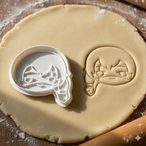Emporte-piece artisanal manga chibi 8 cm pour biscuits et patisserie