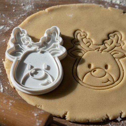 Emporte-pièce renne de noël 8 cm - moule à biscuit artisanal
