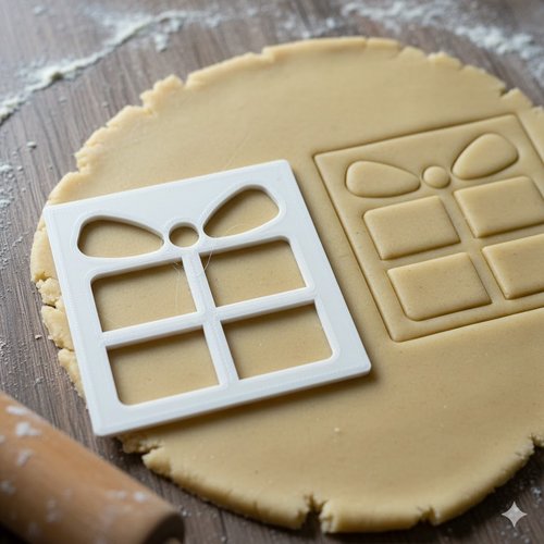 Emporte-pièce cadeau de noël 8 cm - moule à biscuit artisanal