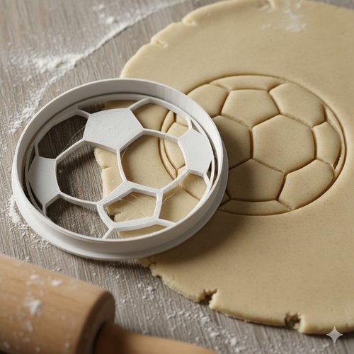 Emporte-pièce ballon de football - moule à biscuits artisanal 8 cm