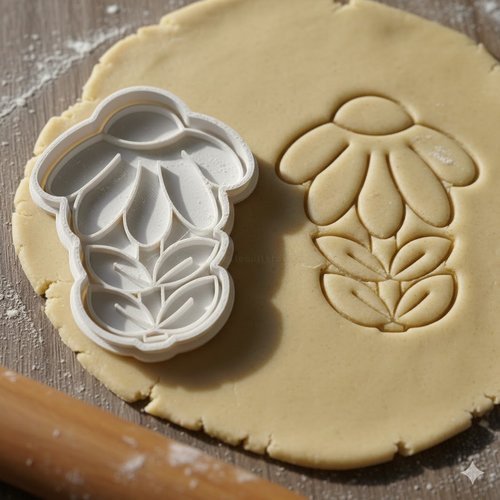 Emporte-piece fleur artisanale 8 cm pour biscuits et patisserie