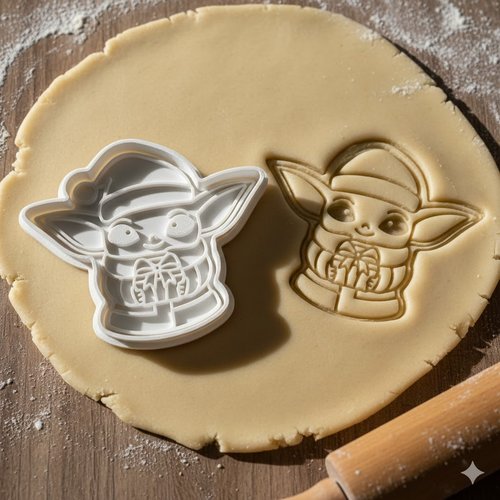 Emporte-pièce bébé yoda noël 8 cm - moule biscuit artisanal