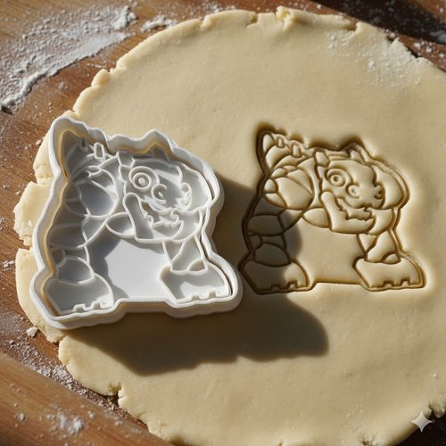 Emporte-piece monstre artisanal 8 cm pour biscuits et patisserie