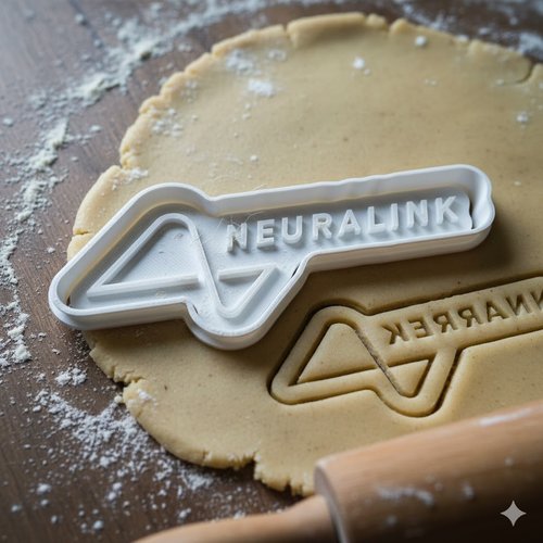 Emporte-pièce neuralink 8cm - moule à biscuits artisanal noir