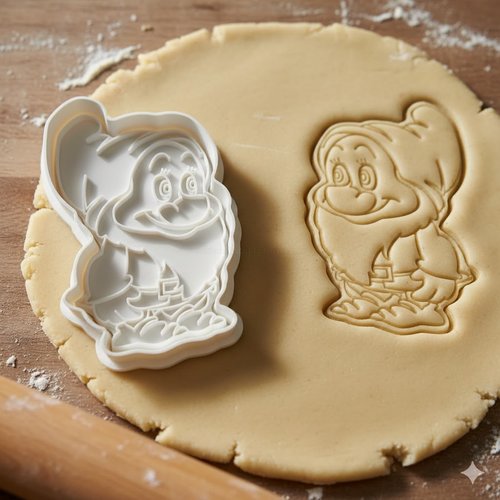 Emporte-piece nain blanche-neige - moule biscuit artisanal 8 cm