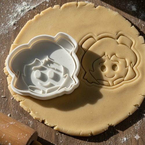 Emporte-piece visage kawaii 8 cm pour biscuits et pate sablee