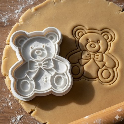 Emporte-piece ours en peluche 8 cm - moule biscuit artisanal