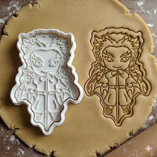 Emporte-piece demon slayer kyojuro rengoku - moule biscuit 8 cm