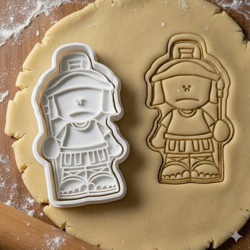 Emporte-piece chevalier romain 8 cm - moule biscuit artisanal