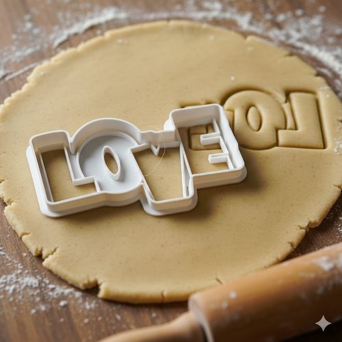 Emporte-piece love 8 cm - moule a biscuit artisanal noir