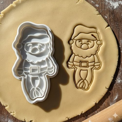 Emporte-piece santa claus artisanal - moule biscuit noel 8 cm