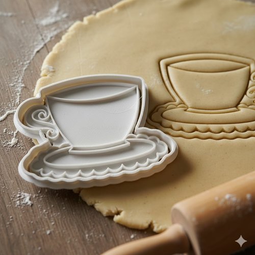 Emporte-piece tasse de cafe artisanal 8 cm pour biscuits et patisserie