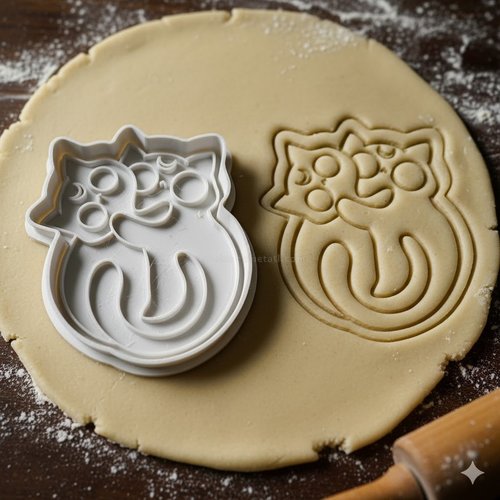 Emporte-piece chat duo amoureux - moule patisserie artisanal 8 cm