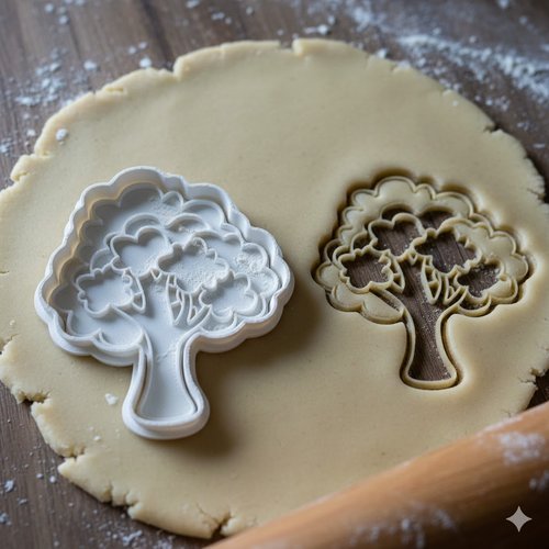 Emporte-piece arbre artisanal 8 cm - moule biscuit et patisserie