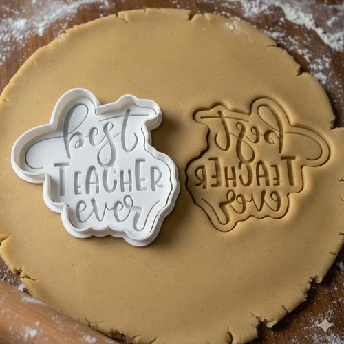 Emporte-piece best teacher ever 8 cm - cadeau maitresse et professeur