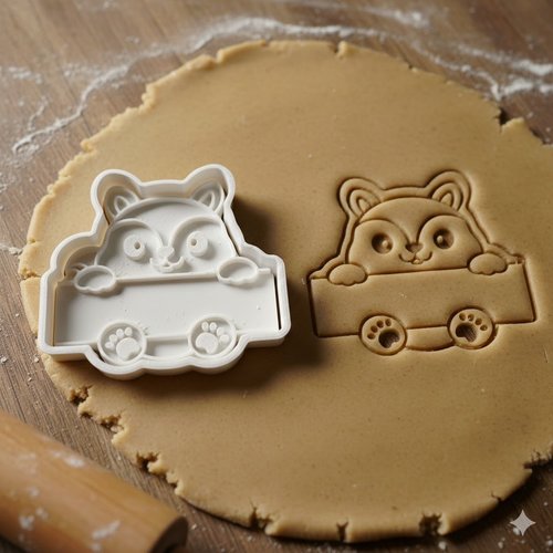 Emporte-piece chat en voiture 8 cm pour biscuits et pate a sucre