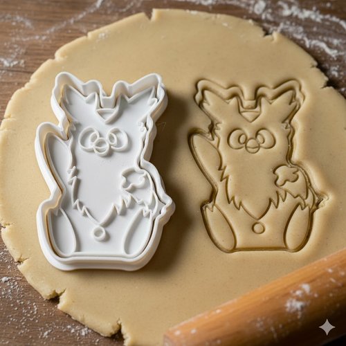 Emporte-piece monstre mignon - moule a biscuit artisanal 8 cm