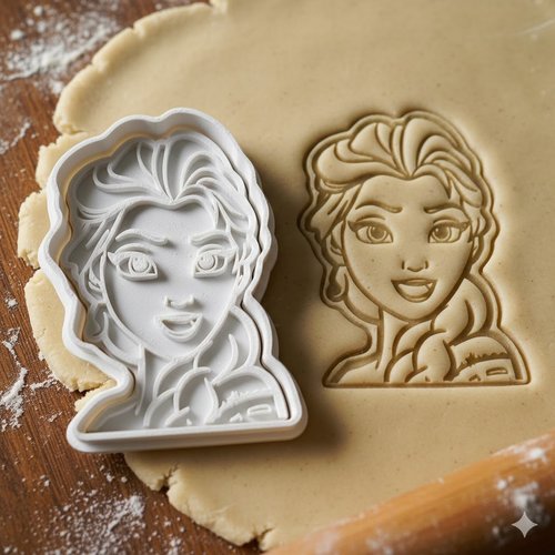 Emporte-pièce princesse de glace - moule biscuit artisanal 8 cm
