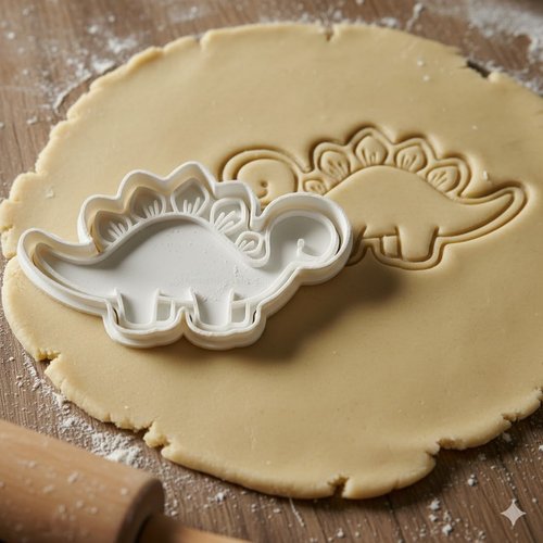Emporte-piece dinosaure stegosaure 8 cm - moule biscuit artisanal