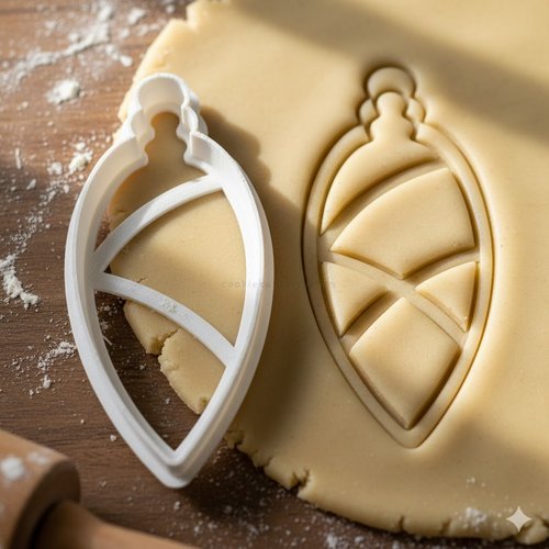 Emporte-pièce ornement de noël artisanal 8 cm pour biscuits