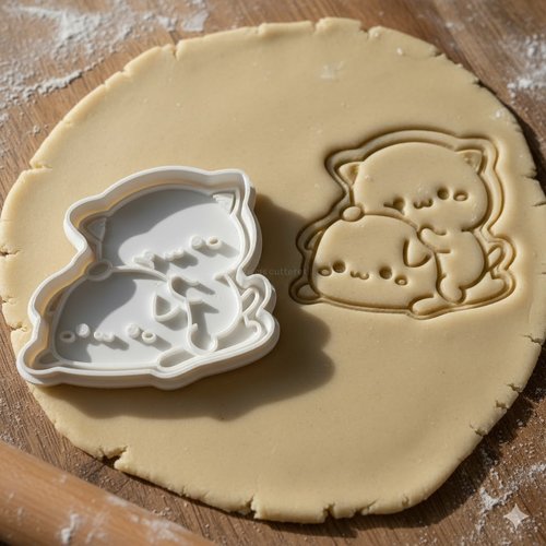 Emporte-piece chat kawaii 8 cm - moule patisserie artisanale