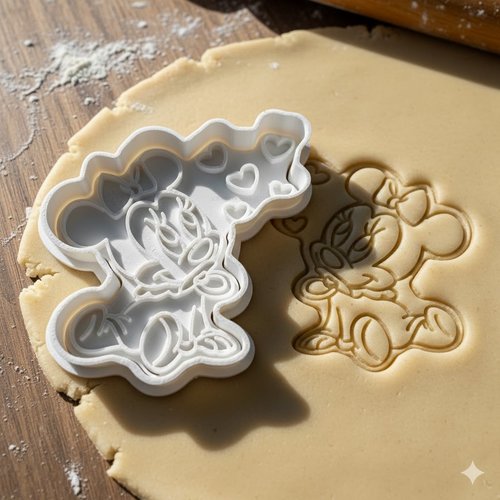 Emporte-piece souris minnie artisanal 8 cm pour biscuits et pate a sucre