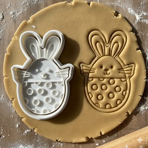 Emporte-pièce lapin de pâques 8 cm - moule à biscuit artisanal