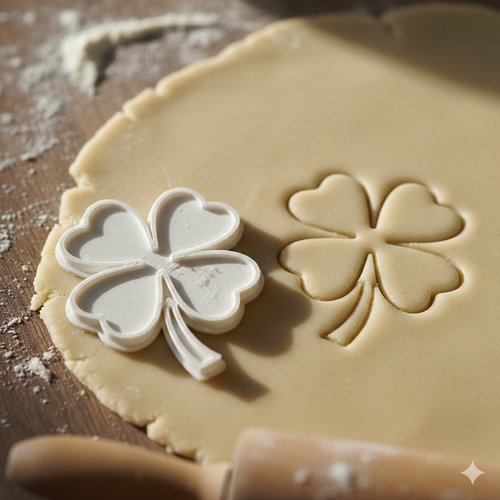 Emporte-piece trefle 4 feuilles 8 cm - moule biscuit artisanal