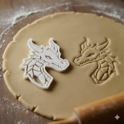 Emporte-piece dragon pour biscuits et pate a sucre - 8 cm