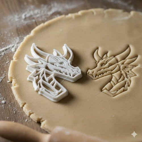 Emporte-piece dragon pour biscuits et patisserie - 8 cm