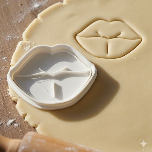 Emporte-piece biscuits levres 8 cm - moule patisserie artisanal