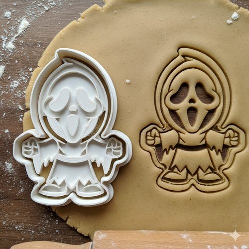 Emporte-piece scream ghostface - moule biscuit halloween 8 cm
