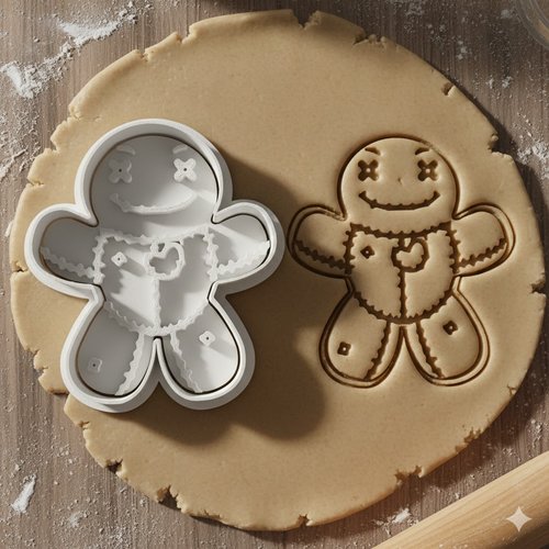 Emporte-piece voodoo doll 8 cm - moule a biscuit artisanal noir