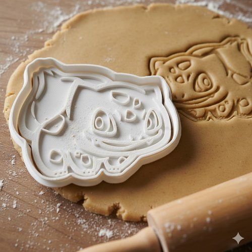 Emporte-pièce bulbizare 8cm - moule biscuit pokémon artisanal noir