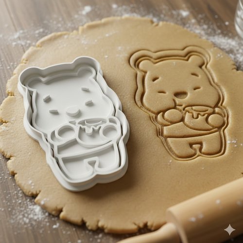 Emporte-piece ourson gourmand 8 cm - moule a biscuit artisanal