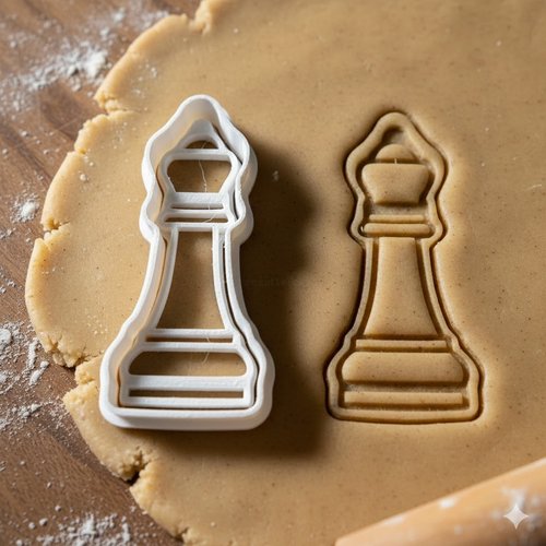 Emporte-pièce fou de échecs 8 cm - moule à biscuit artisanal