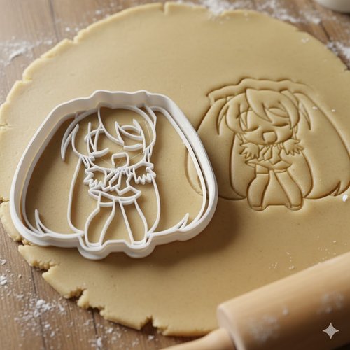 Emporte-piece anime manga hatsune miku 8 cm - moule biscuit artisanal