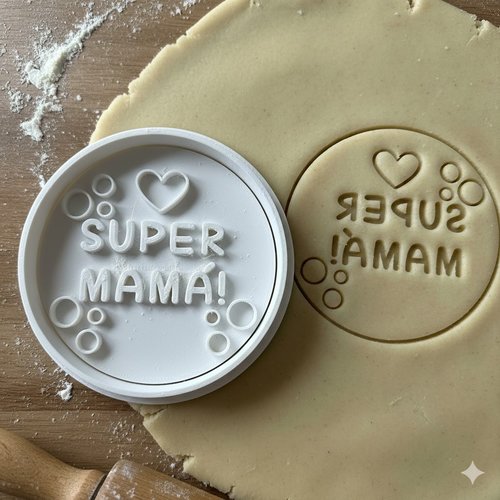 Emporte-piece super mama 8cm - moule biscuit fete des meres