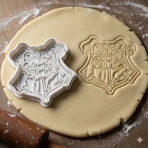 Emporte-piece poudlard blason ecole de magie - biscuit artisanal 8cm