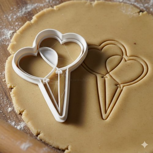 Emporte-piece ballons coeurs 8 cm - moule a biscuits et pate sablée