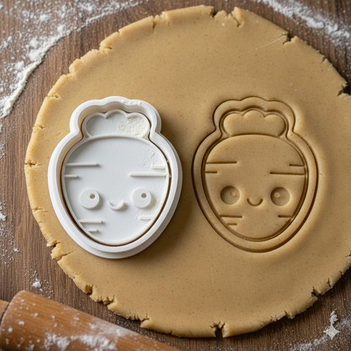 Emporte-piece carotte kawaii - moule a biscuit artisanal 8 cm