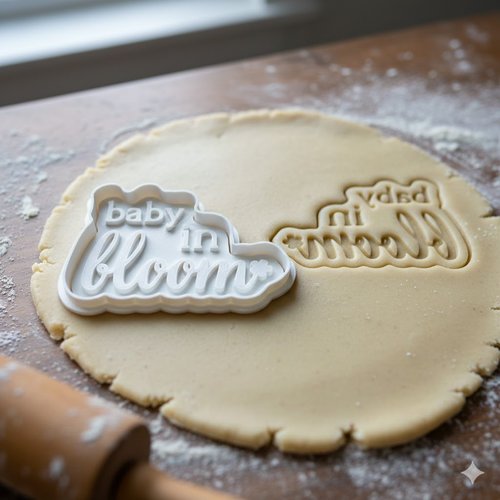 Emporte-piece baby in bloom 8 cm - moule biscuit baby shower